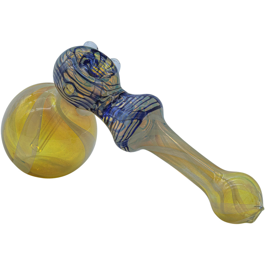 LA Pipes - "Raked Hammer" Fumed Hammer Bubbler Pipe (Various Colors)