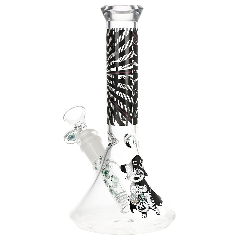 Pulsar ~ Scary Kitty Beaker Glass Water Pipe - 8.5" / 14mm F