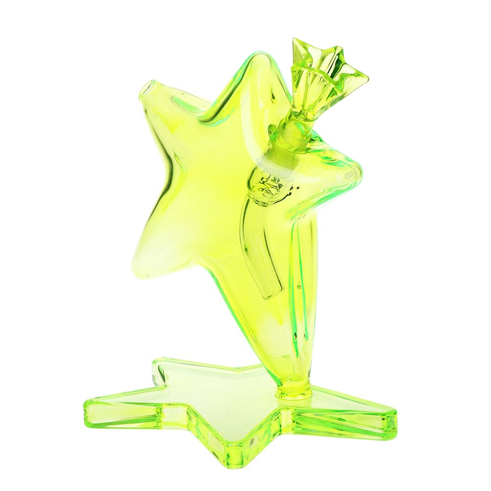 Pulsar ~ Star Power Glass Water Pipe - 6.5" / 14mm F / Green