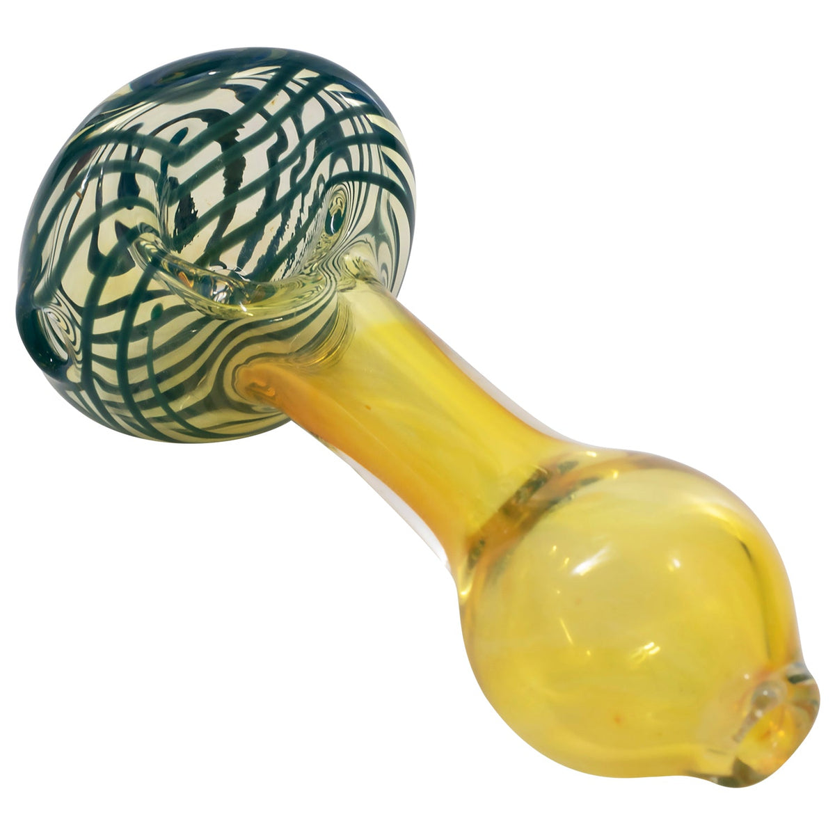 LA Pipes - Spiral-Head Color Changing Glass Spoon Pipe