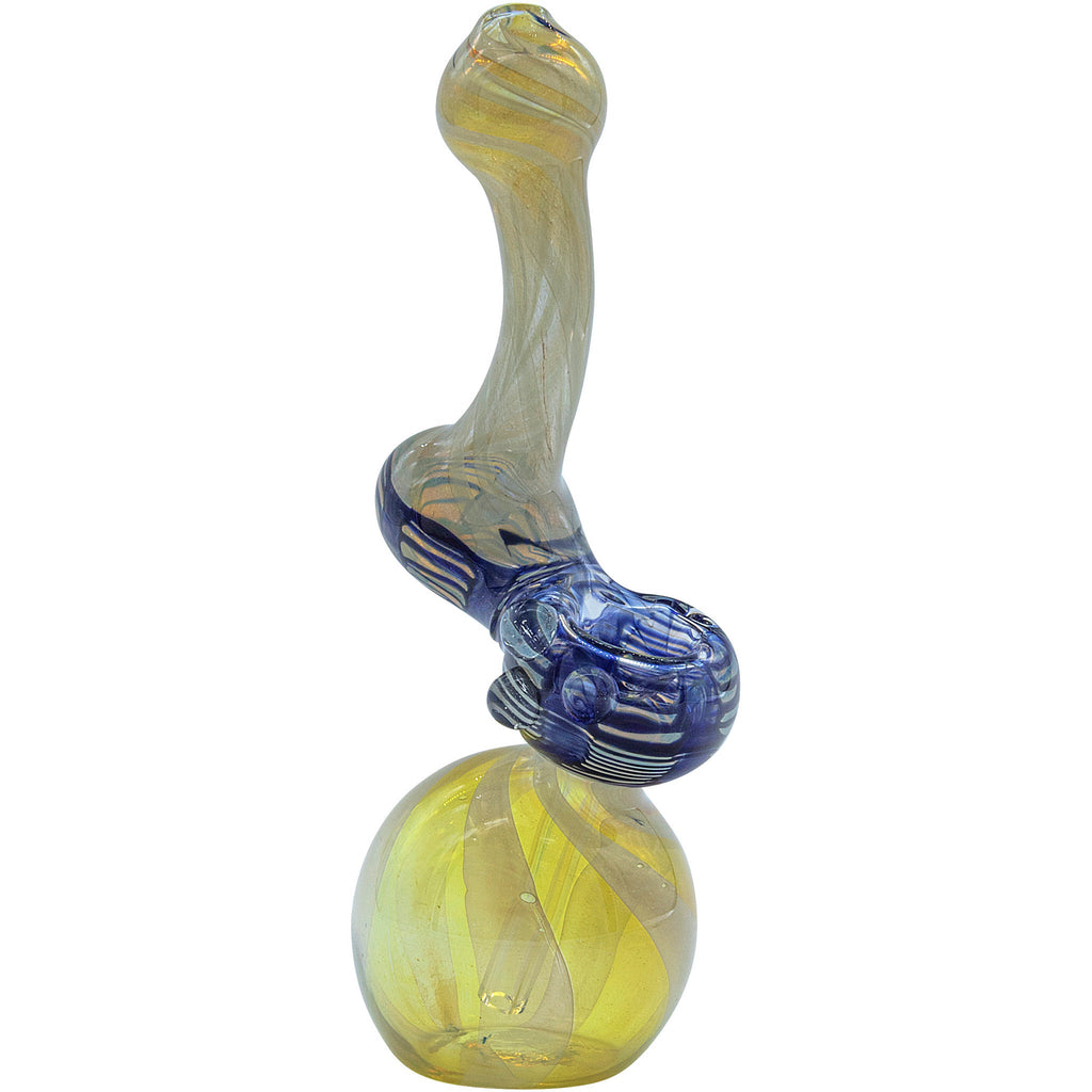 LA Pipes - "Rake Bubb" Fumed Sherlock Bubbler Pipe (Various Colors)