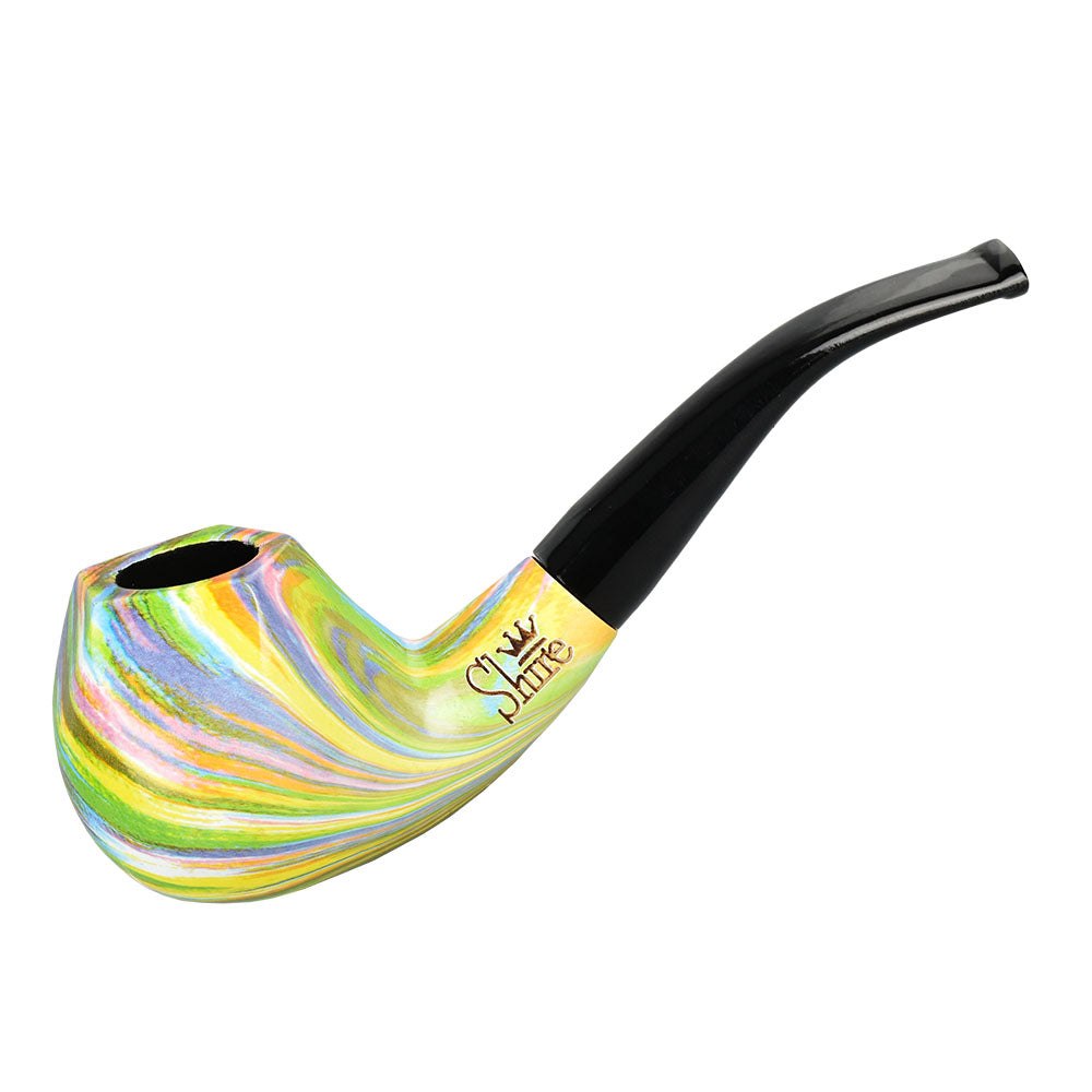 Pulsar ~ Shire Pipes The Sundog | Bent Apple Tapered Stem Rainbow Wood Pipe