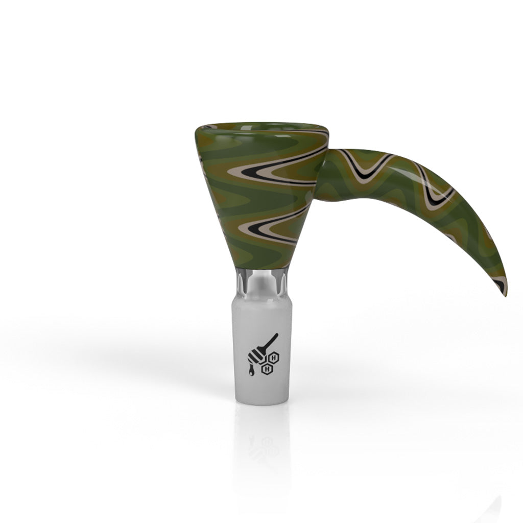 Honeybee Herb~ MARTINI FIRE WIG WAG WITH HORN PULL BONG BOWL