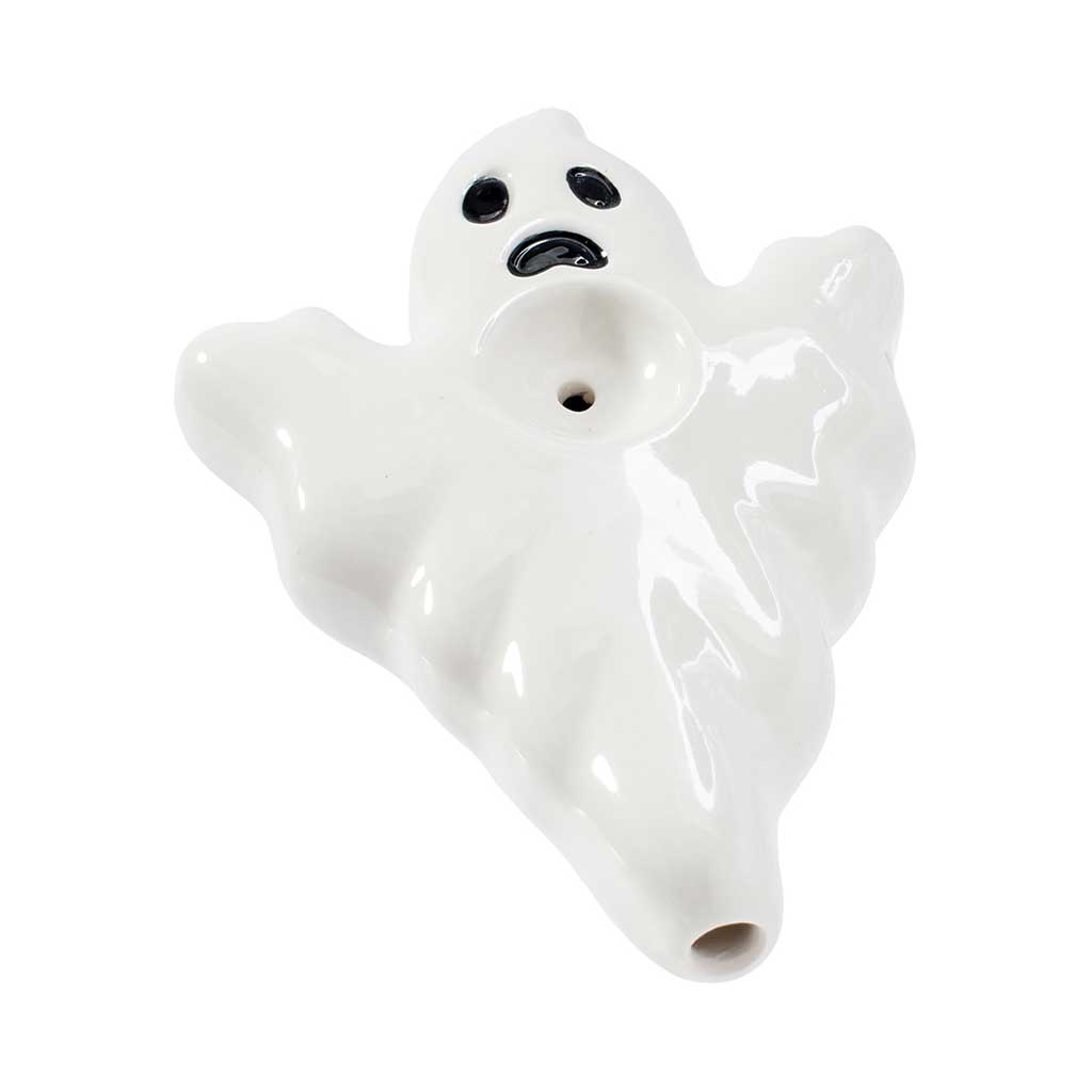 WACKY BOWLZ - GHOST CERAMIC HAND PIPE
