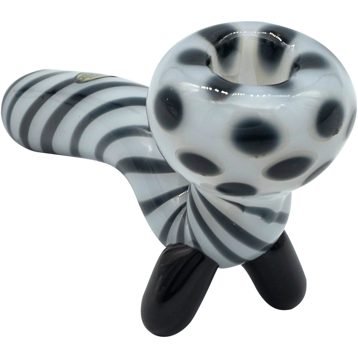 LA Pipes - Bone White Sitting Sherlock Glass Pipe