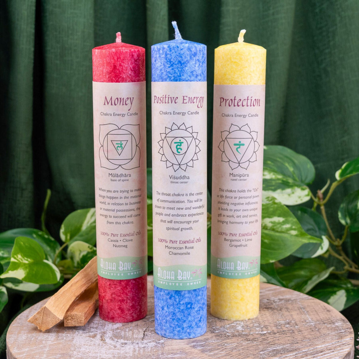 Aloha Bay 7 Chakra Energy Pillar Candle