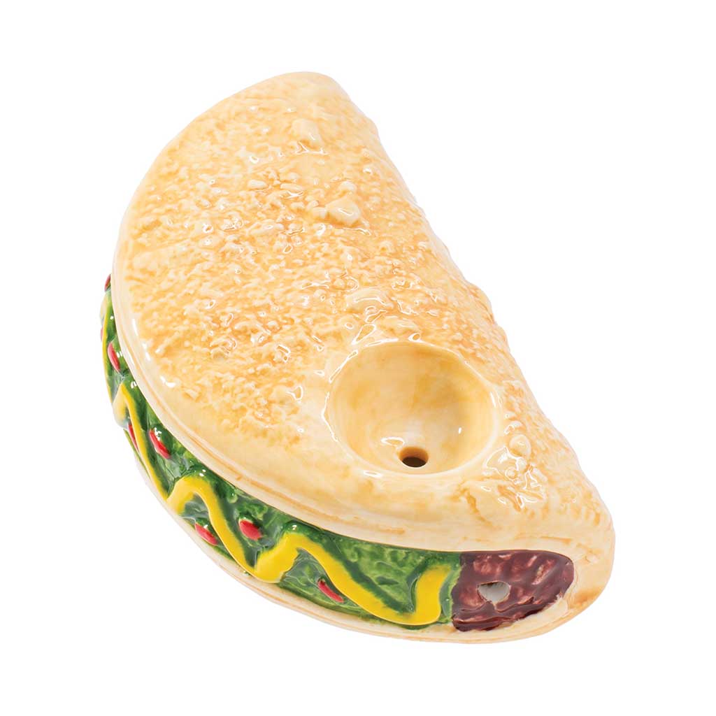 WACKY BOWLZ ~ TACO CERAMIC HAND PIPE