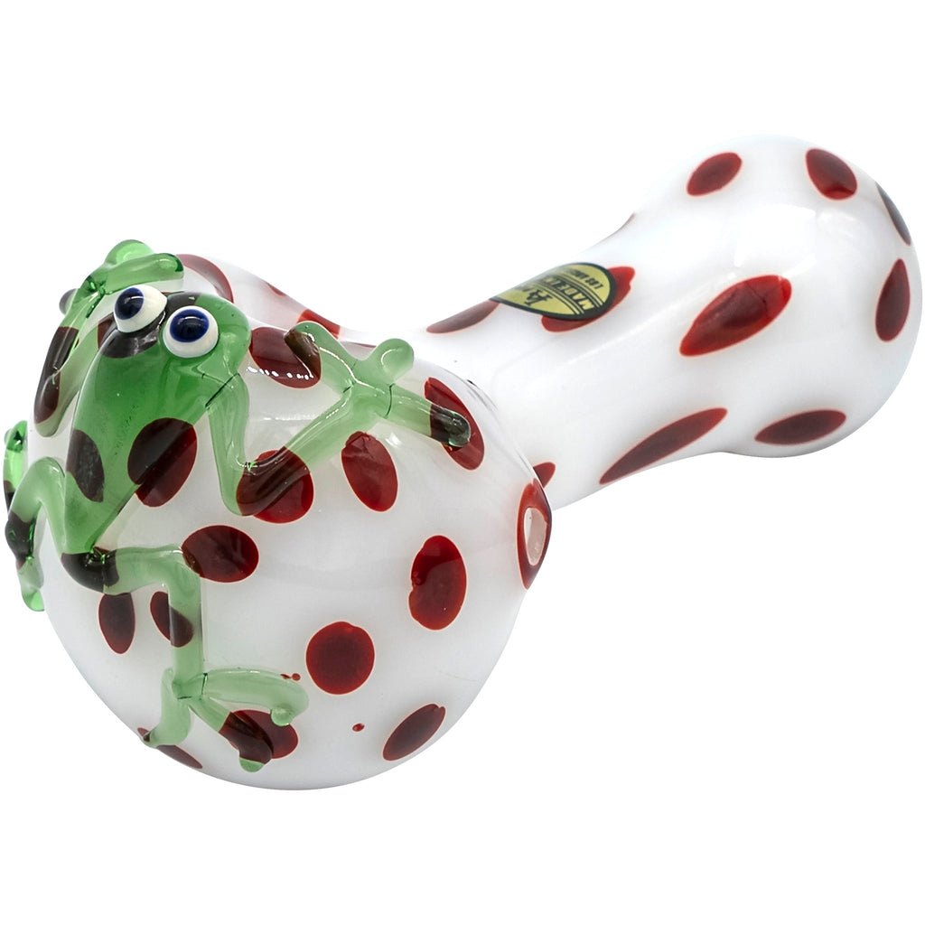 LA Pipes - "Spotted Poison Frog" Spoon Glass Pipe
