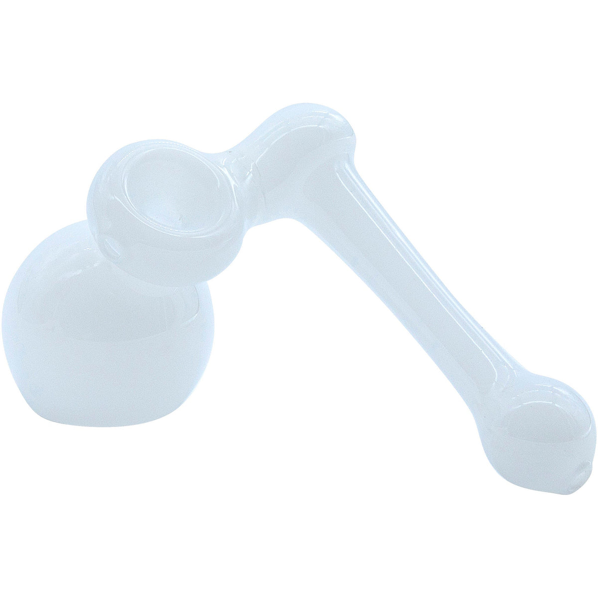 LA Pipes - "Ivory Sidecar" Glass Sidecar Bubbler Pipe