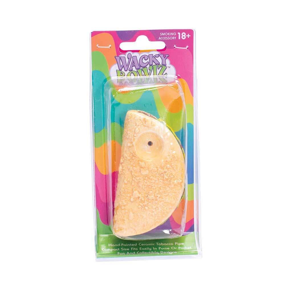 WACKY BOWLZ ~ TACO CERAMIC HAND PIPE