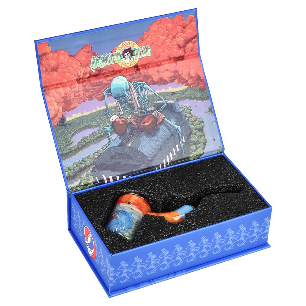 Pulsar ~ Grateful Dead x Pulsar Inside Print Bent Sherlock Pipe | 4"