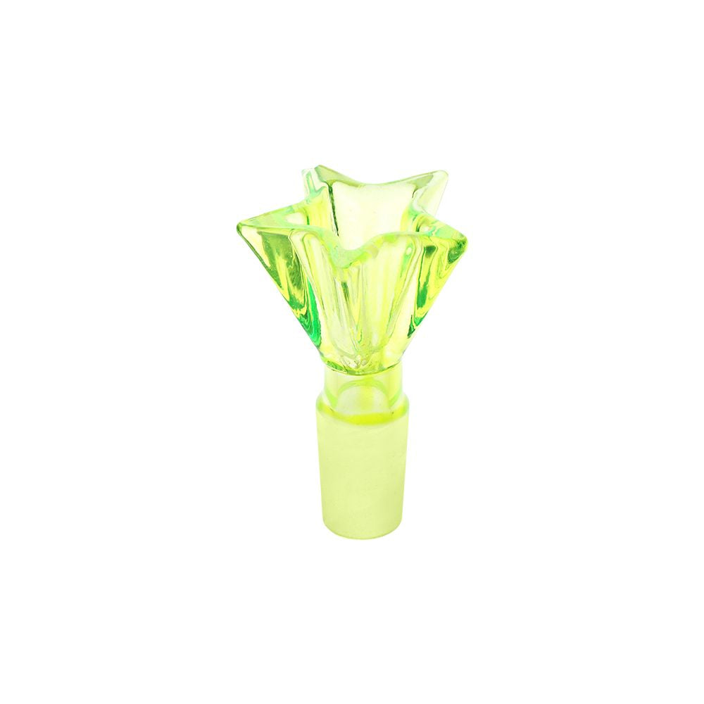Pulsar ~ Star Power Glass Water Pipe - 6.5" / 14mm F / Green