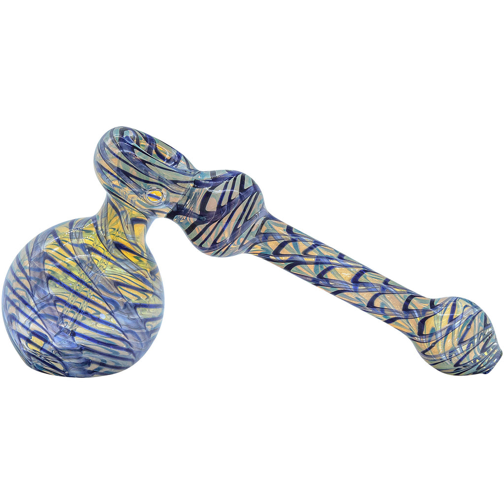 LA Pipes - Full Rake Fumed Hammer Bubbler Pipe 6"