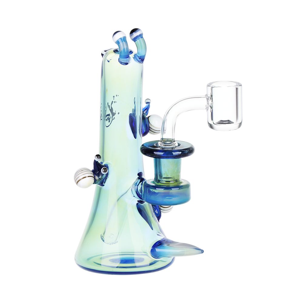 Pulsar ~ Snail Smoochies Glass Dab Rig | 6" | 14mm F