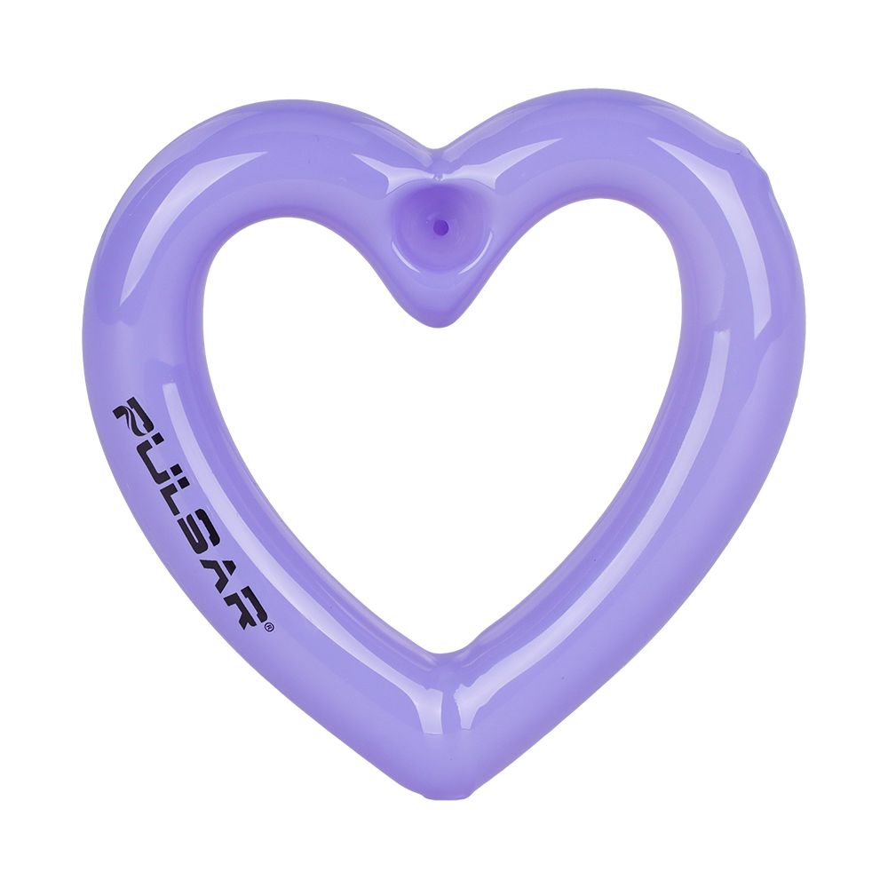 Pulsar ~ 2PC SET - Pulsar Balloon Heart Glass Hand Pipe - 4.5" / Assorted Colors