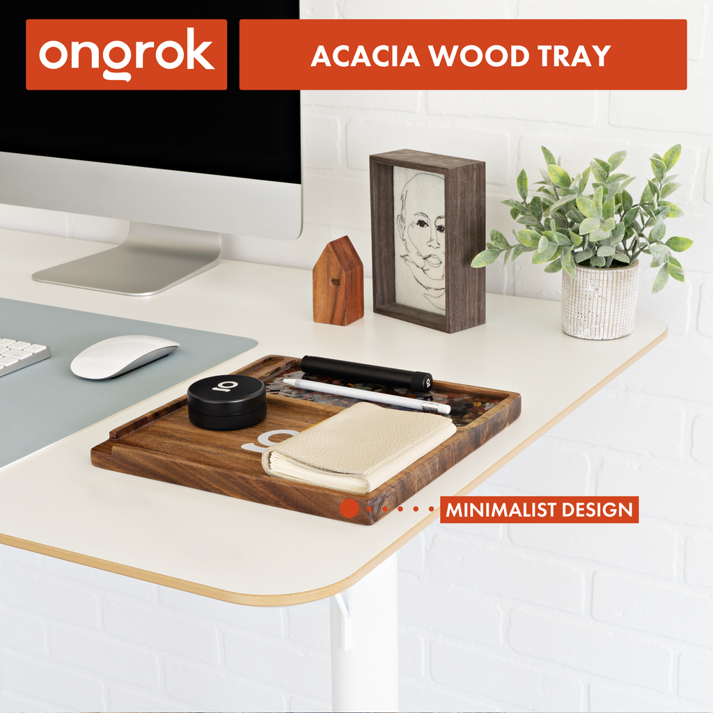 Ongrok - Premium Natural Acacia Wood Tray | 9.5" x 9.5"