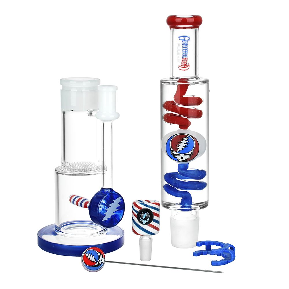 Pulsar~ Grateful Dead x Pulsar 10 Year Flood Glycerin Water Pipe Kit - 16" / 14mm F