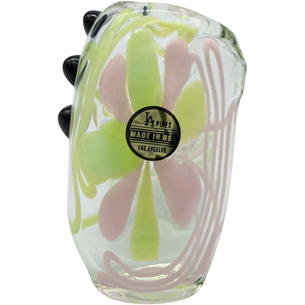 LA Pipes - Green Slyme and Bubble Gum Twist Hammer Pipe