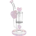 Pulsar ~ Hearts on Hearts Recycler Water Pipe - 8.25" / 14mm F
