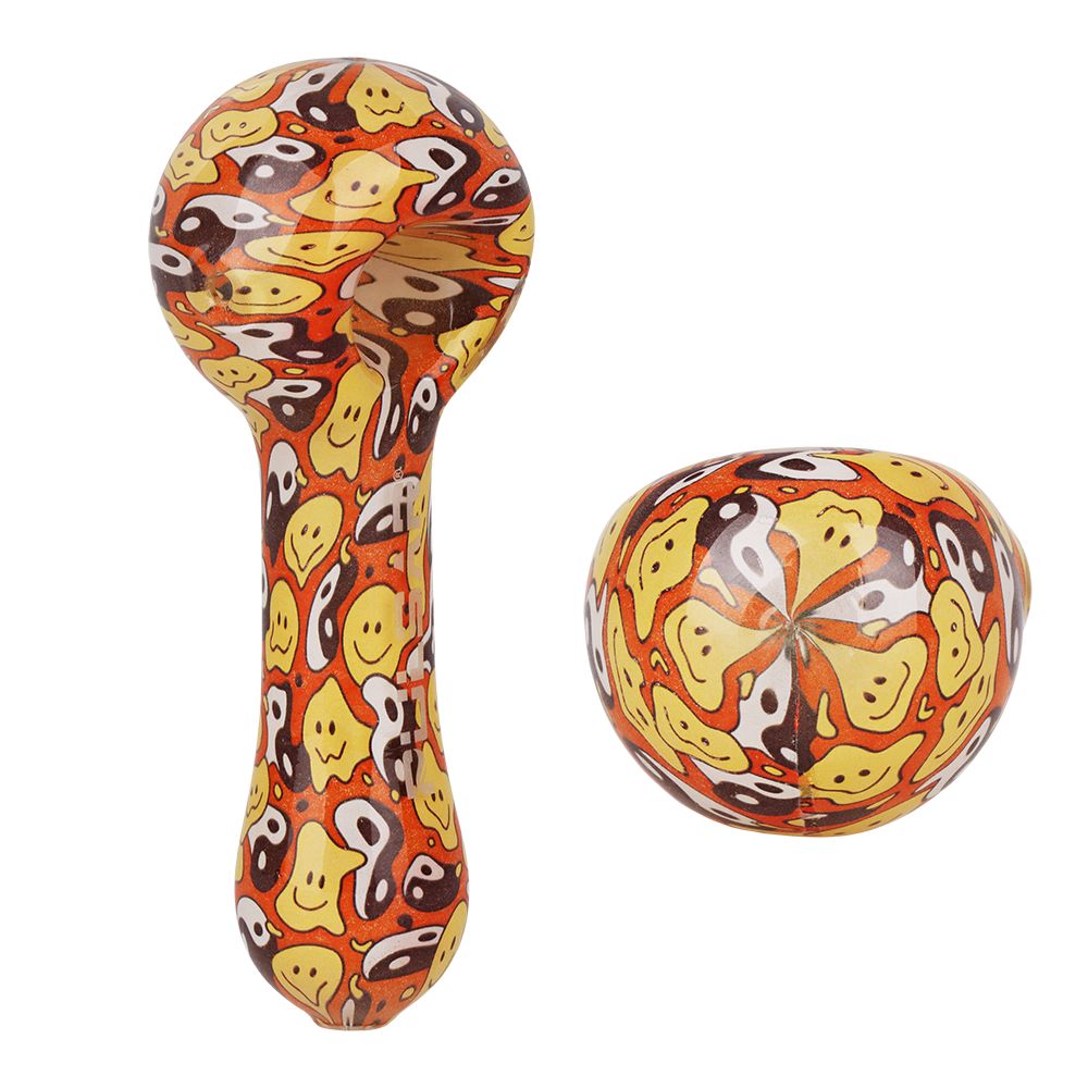 Pulsar ~ Inside Print Glass Spoon Pipe | 5"