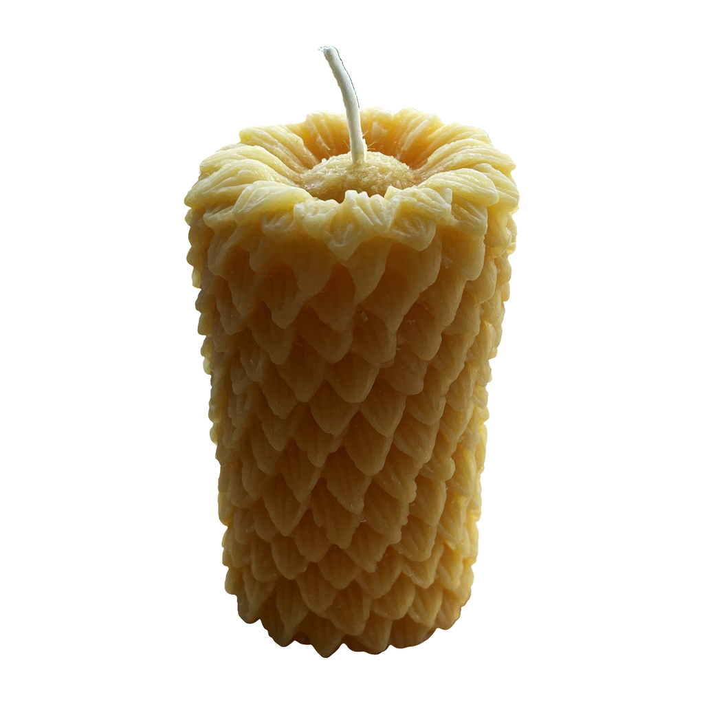 Sunflower Beeswax Pillar Candles
