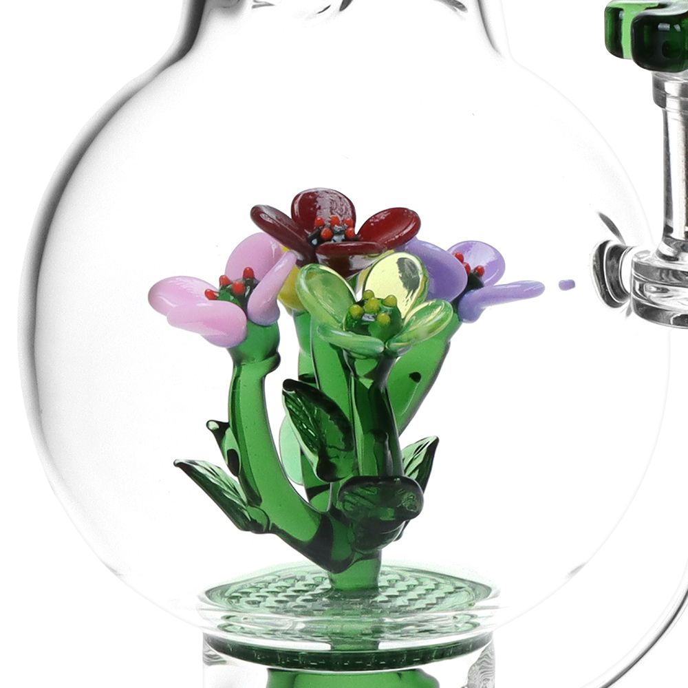 Pulsar ~ Chill Flowerz Glass Water Pipe - 12" /14mm F
