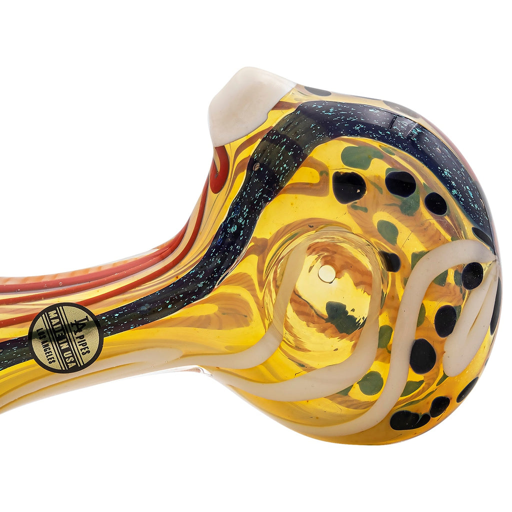 LA Pipes - "Dollar Pancake" Dichroic Color-Changing Spoon Glass Pipe