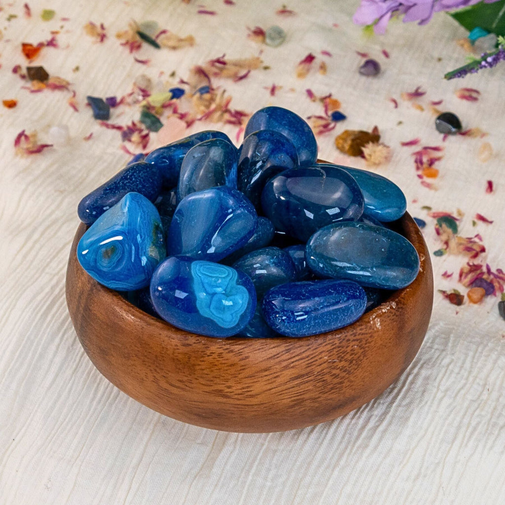Blue Agate Tumbled 1lb