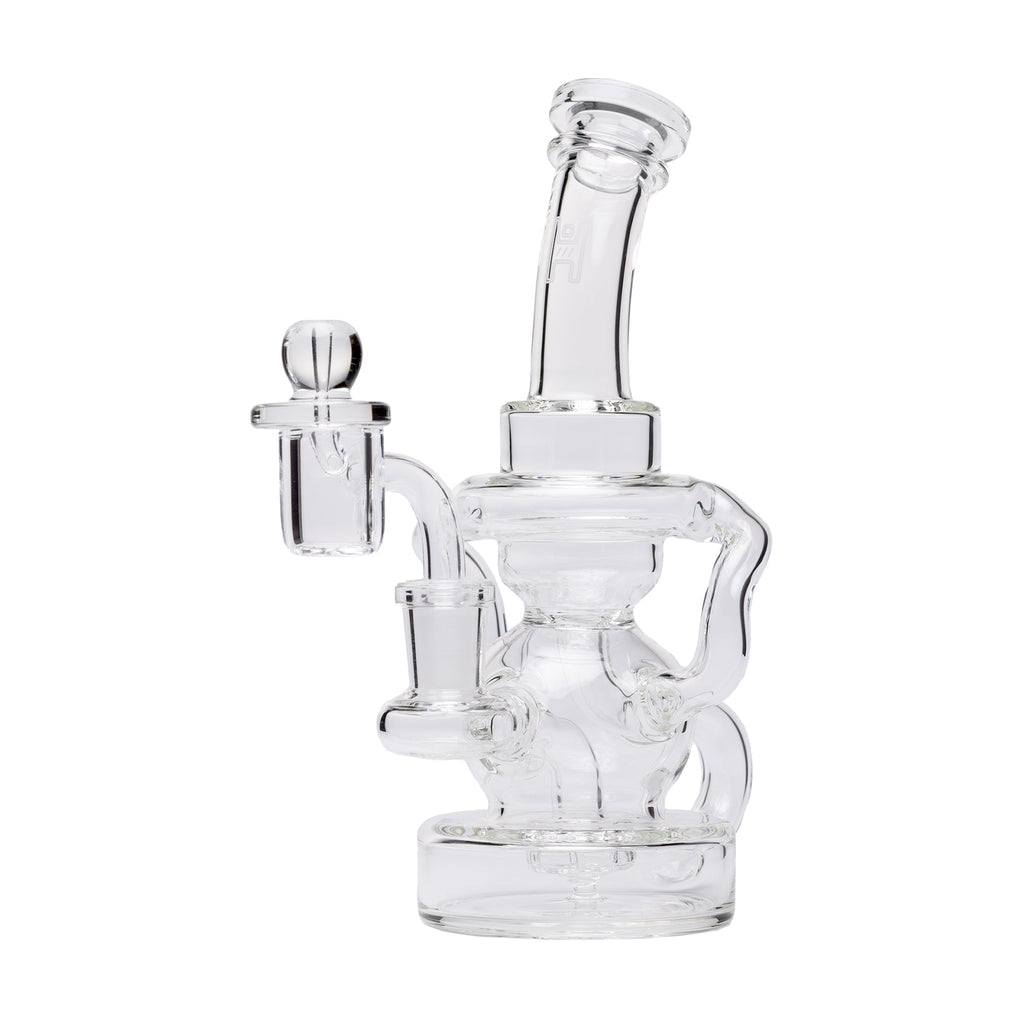 Human Grade - Stubby Klein Glass Recycler Rig Water Pipe