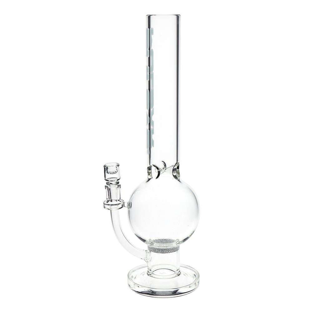 Pulsar ~ Round Ball Glass Water Pipe - 12" / 14mm F / Clear