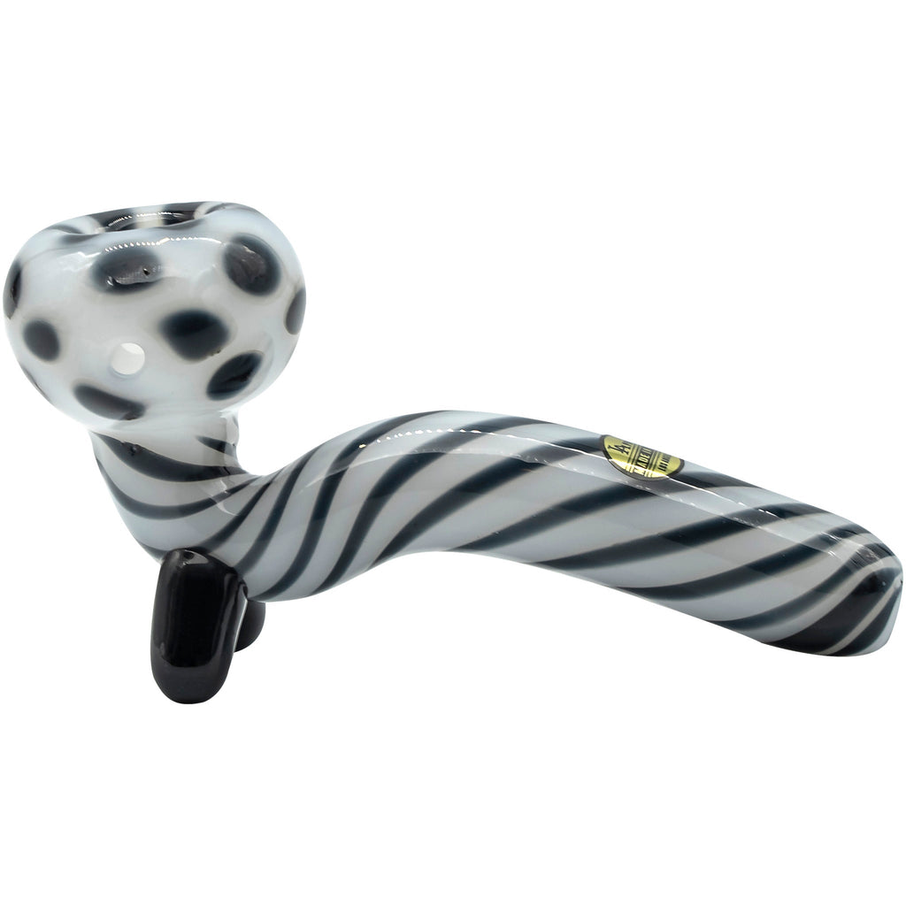 LA Pipes - Bone White Sitting Sherlock Glass Pipe