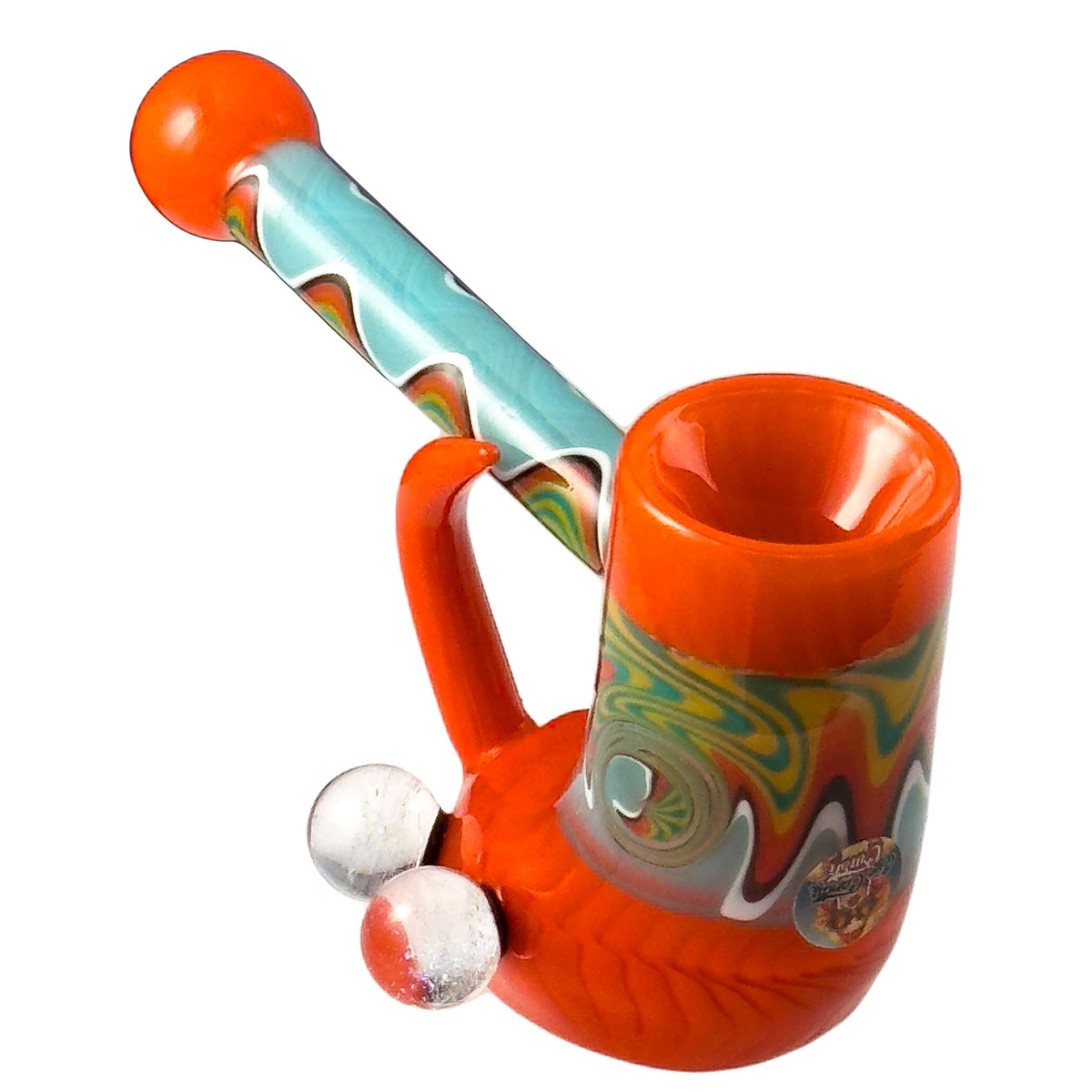 Eye Candy Crush ~ Crush Fang Bub Pipe w/Dual Galaxy Marbles (Various Colors)
