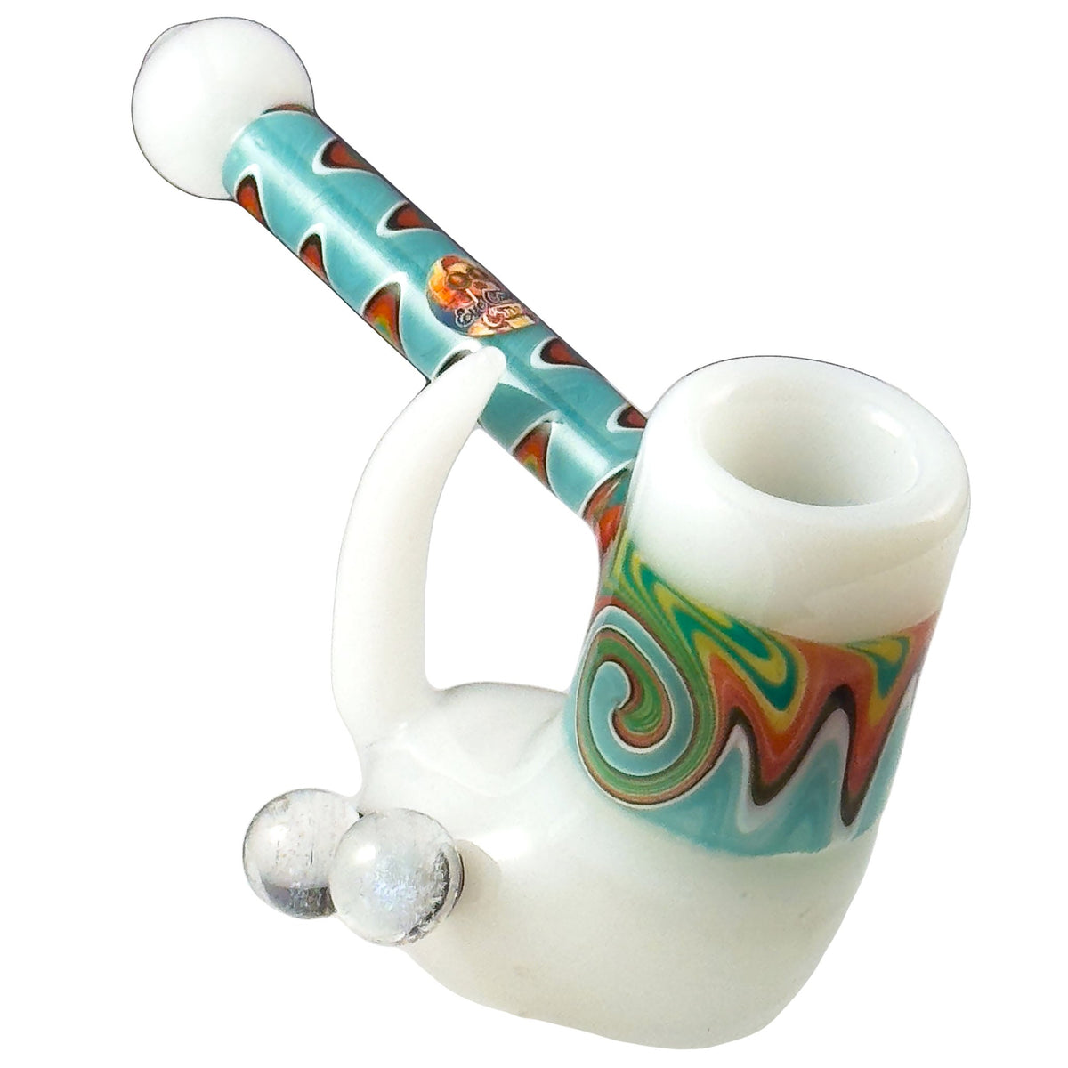 Eye Candy Crush ~ Crush Fang Bub Pipe w/Dual Galaxy Marbles (Various Colors)