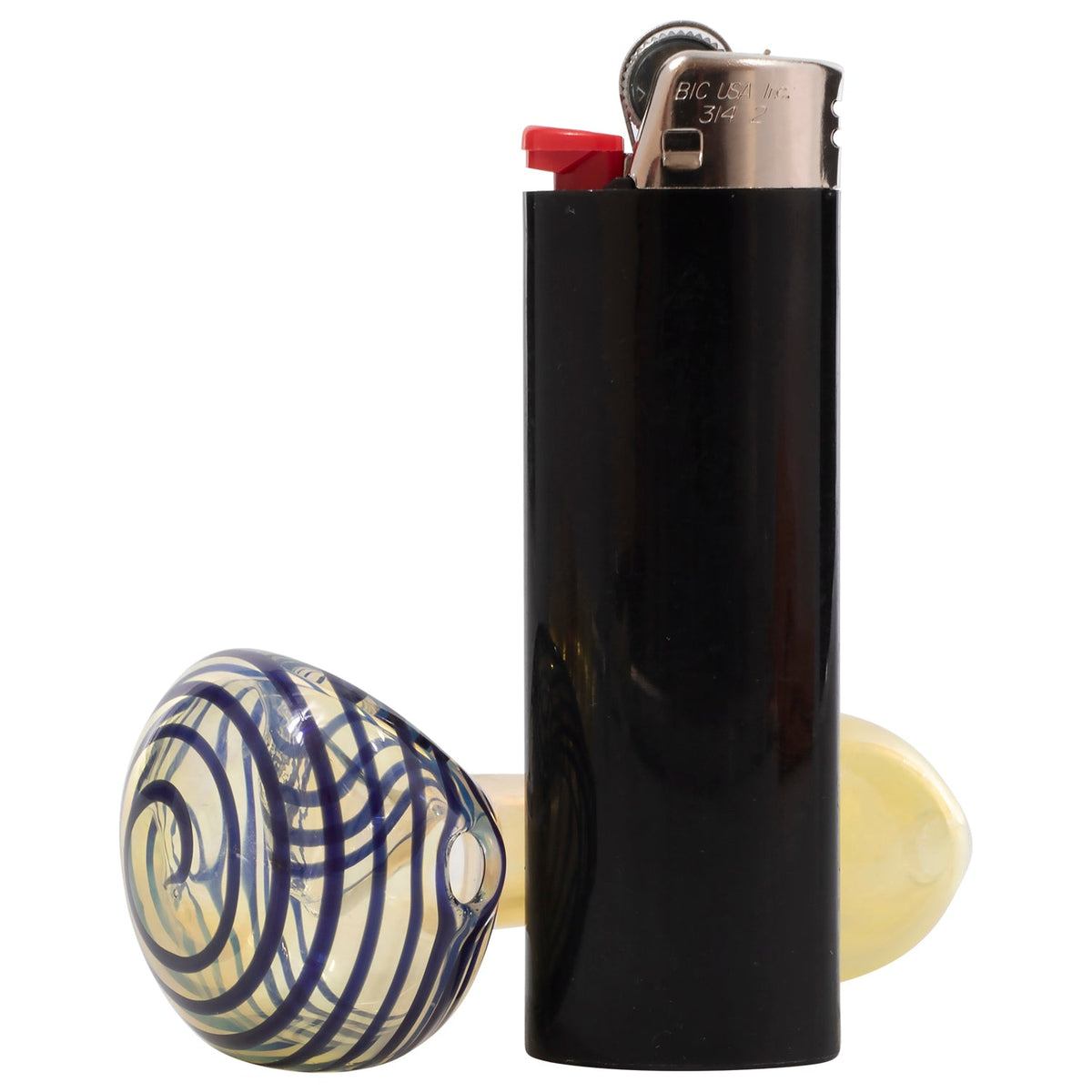 LA Pipes - Spiral-Head Color Changing Glass Spoon Pipe
