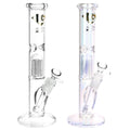 Diamond Glass - Gold Pearl 8-Arm Perc Water Pipe - 12" / 14mm F / Colors Vary