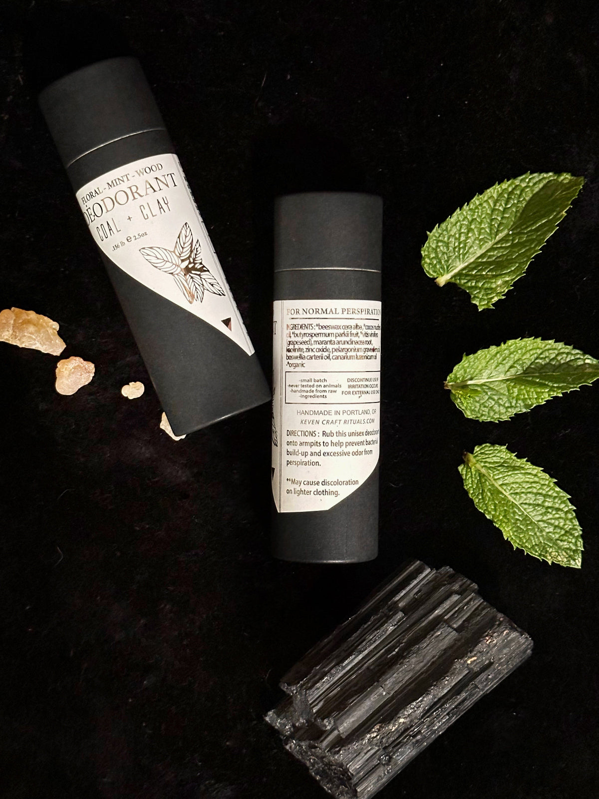 Deodorant - Coal and Clay (Floral + Mint + Wood)