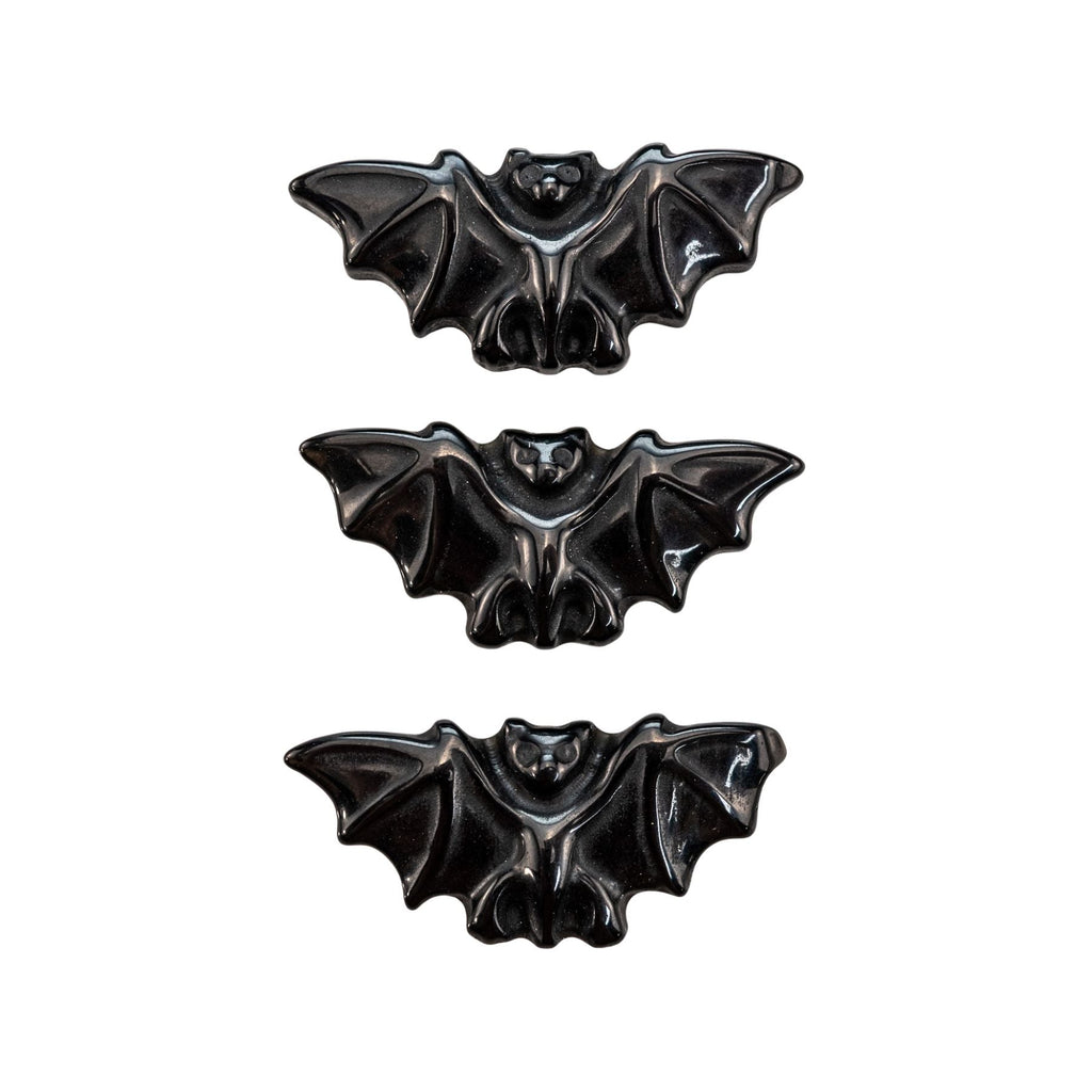 Black Obsidian Carved Bat