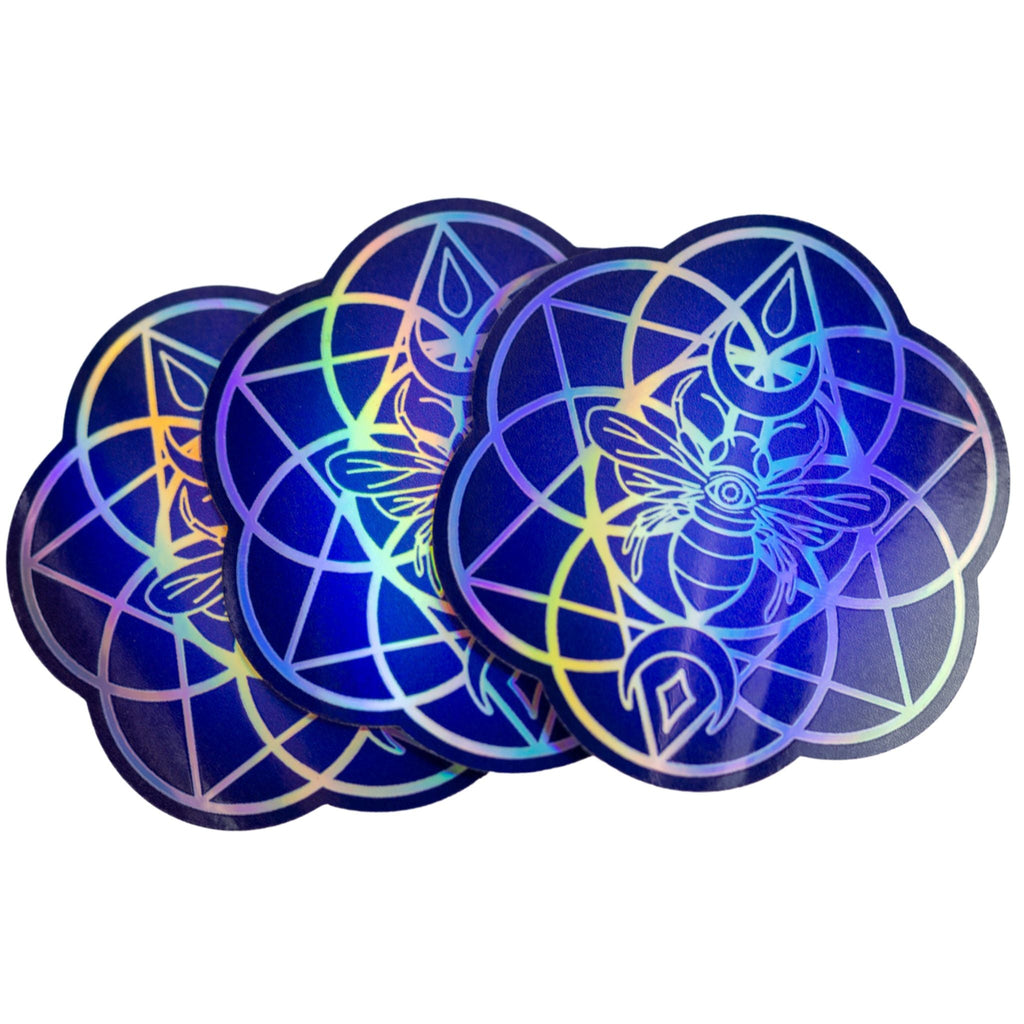 Crystal Grid Holographic Sticker