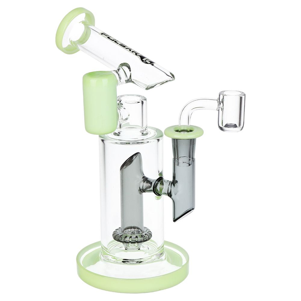 Pulsar ~ Bicolor Fractured Tower Glass Dab Rig | 8" | 14mm F