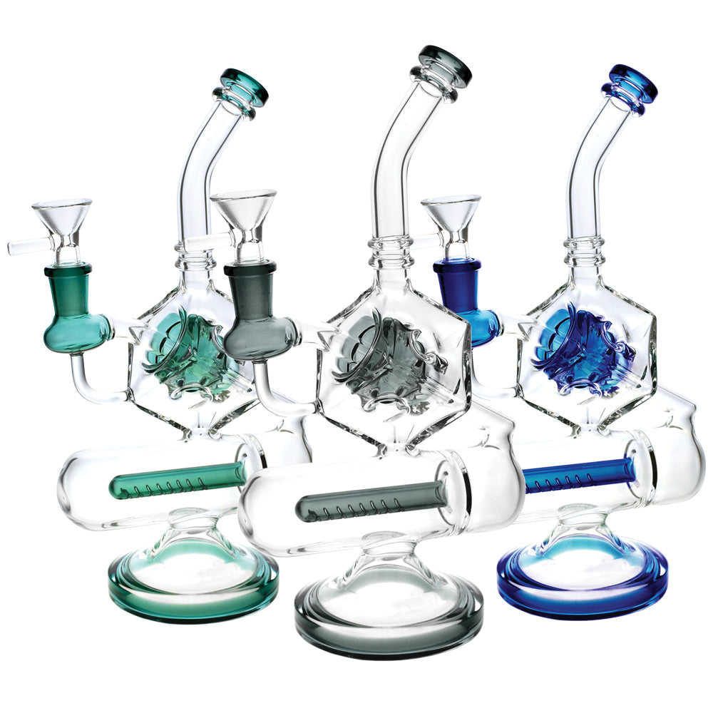Pulsar ~ Inception Cube Water Pipe- 10.5"/14mm F/Colors Vary