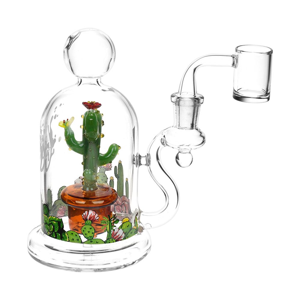 Pulsar ~ Cactus Terrarium Glass Dab Rig - 6" / 14mm F