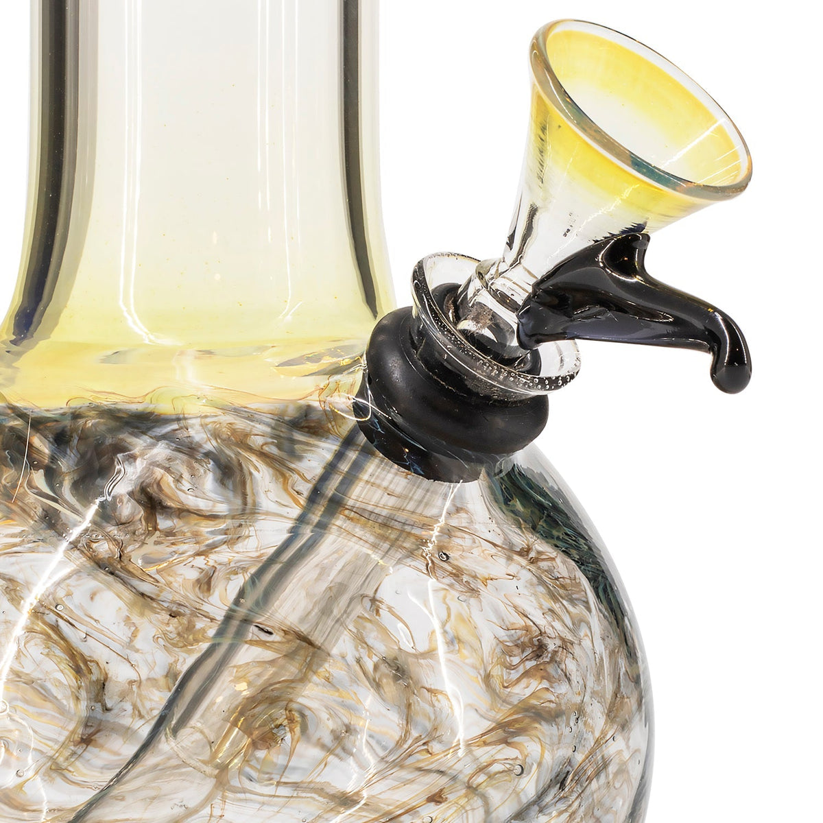 LA Pipes - Raked Tiger Stripe Accented Beaker Bong 8"