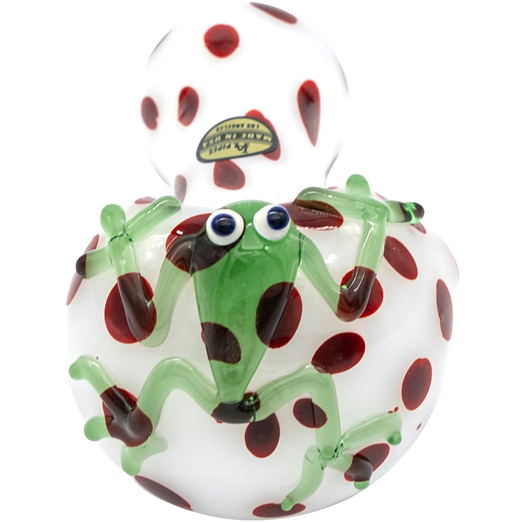 LA Pipes - "Spotted Poison Frog" Spoon Glass Pipe