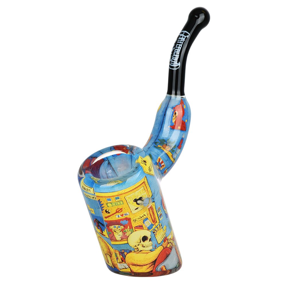 Pulsar ~ Grateful Dead x Pulsar Inside Print Bent Sherlock Pipe | 4"
