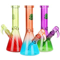 SeshGear ~ Straight Neck Ombre Beaker Glass Water Pipe - 10" / 1