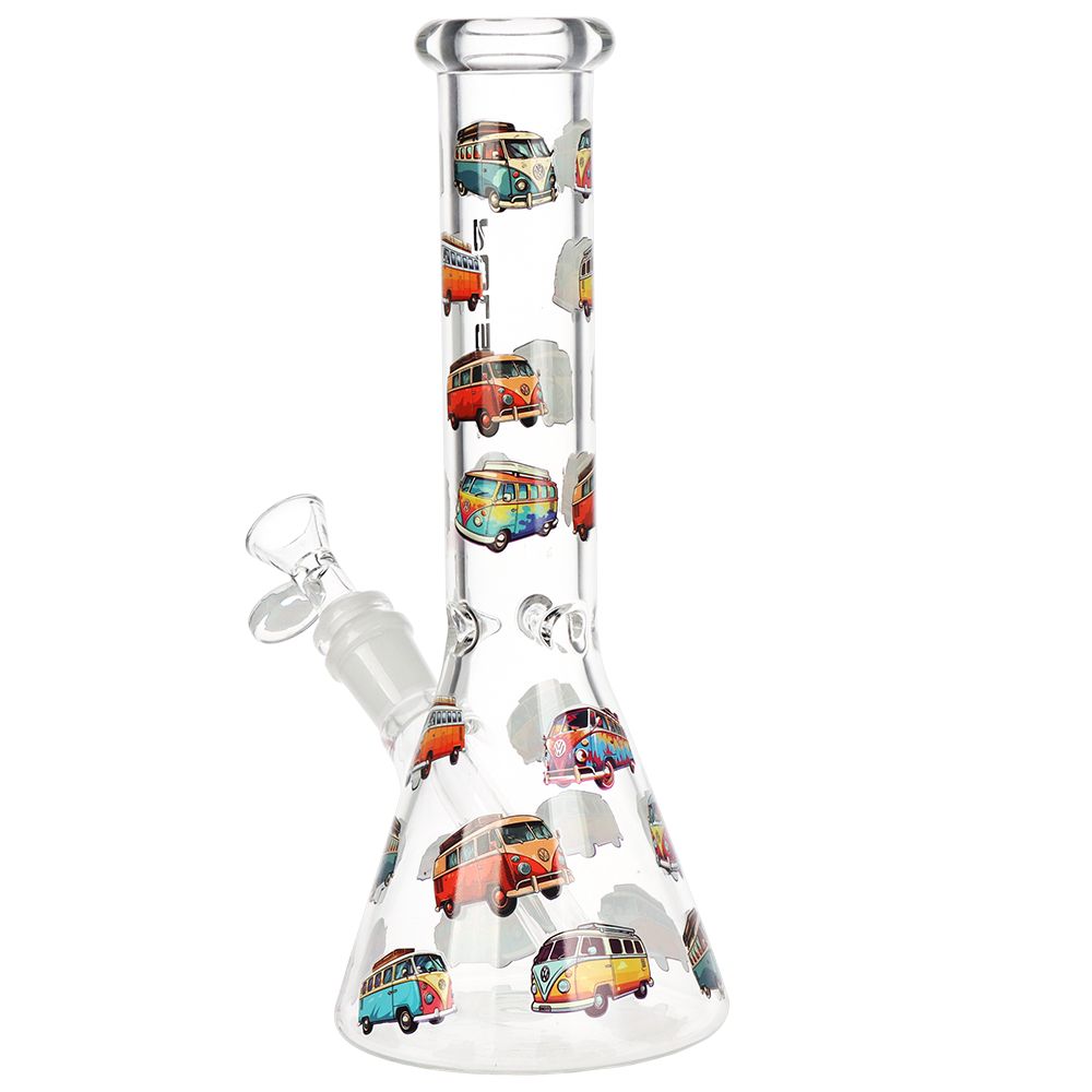 Pulsar ~ VW Bus Beaker Glass Water Pipe - 10" / 14mm F