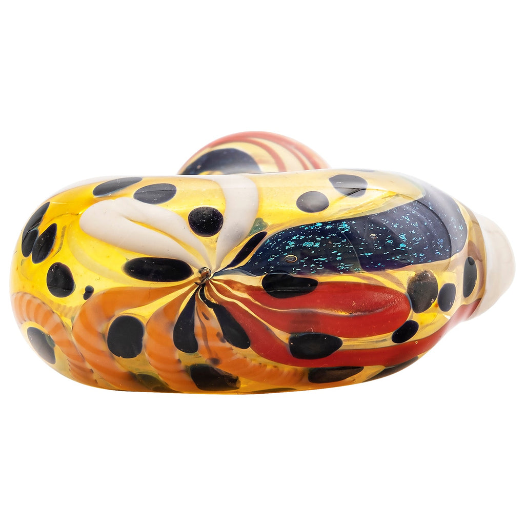 LA Pipes - "Dollar Pancake" Dichroic Color-Changing Spoon Glass Pipe
