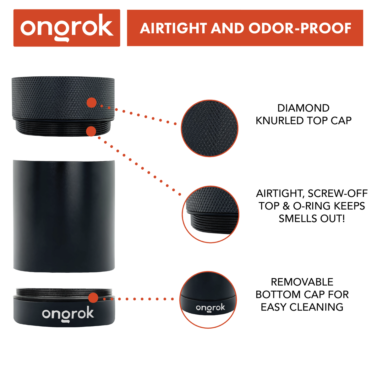 Ongrok - Aluminum Metal Storage Jar