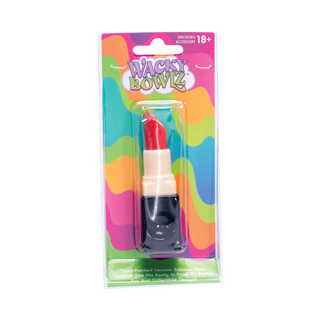WACKY BOWLZ ~  Lipstick Ceramic Pipe