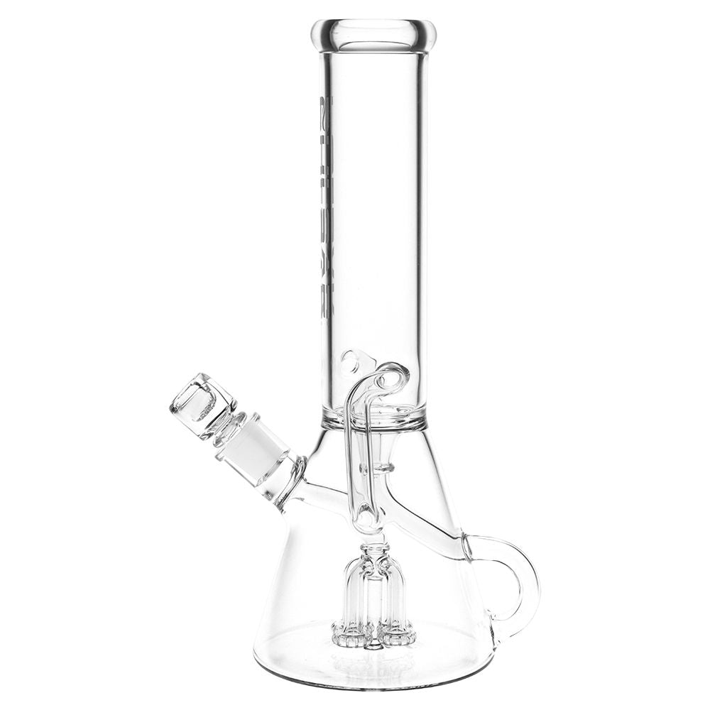 Pulsar ~ Quad-Arm Mini Perc Recycler Beaker Water Pipe - 12"